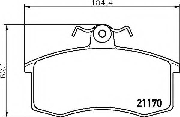 HELLA 8DB355017731 Комплект гальмівних колодок, дискове гальмо