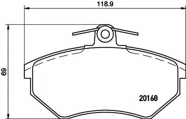 HELLA 8DB355017901 Комплект гальмівних колодок, дискове гальмо