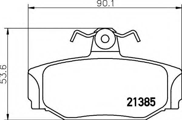 HELLA 8DB355017991 Комплект гальмівних колодок, дискове гальмо