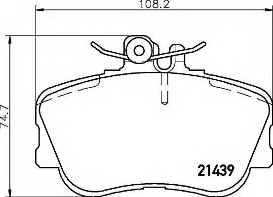 HELLA 8DB355018041 Комплект гальмівних колодок, дискове гальмо