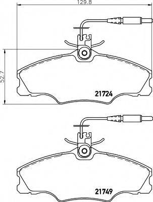 HELLA 8DB355018201 Комплект гальмівних колодок, дискове гальмо