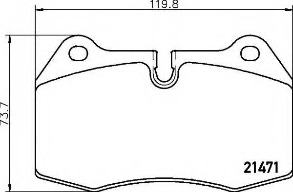 HELLA 8DB355018211 Комплект гальмівних колодок, дискове гальмо