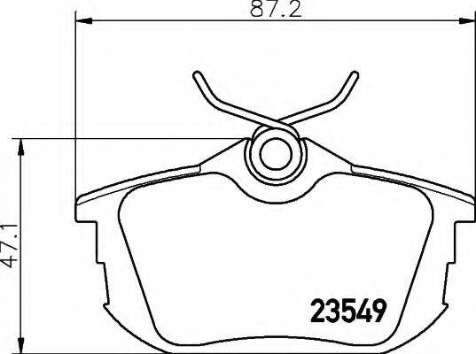 HELLA 8DB355018271 Комплект гальмівних колодок, дискове гальмо