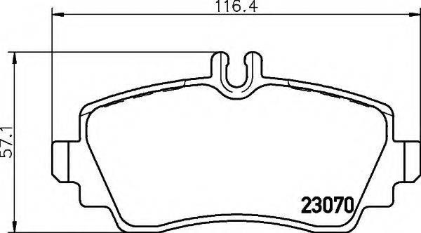 HELLA 8DB355018311 Комплект гальмівних колодок, дискове гальмо