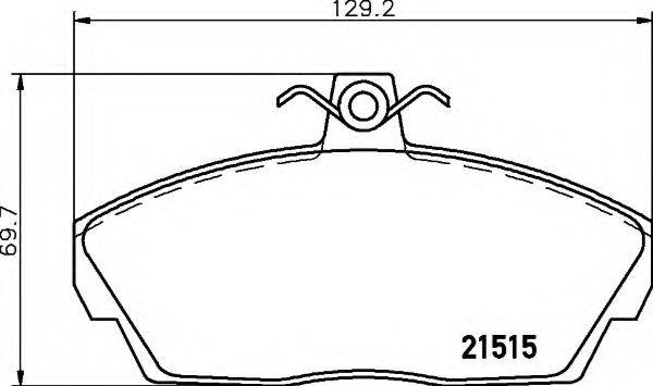 HELLA 8DB355018431 Комплект гальмівних колодок, дискове гальмо