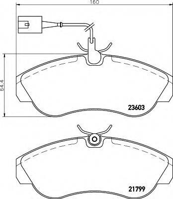 HELLA 8DB355018791 Комплект гальмівних колодок, дискове гальмо