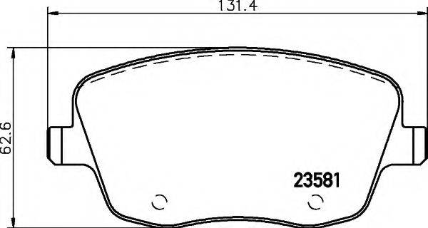 HELLA 8DB355018801 Комплект гальмівних колодок, дискове гальмо