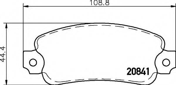 HELLA 8DB355019021 Комплект гальмівних колодок, дискове гальмо