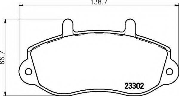 HELLA 8DB355019321 Комплект гальмівних колодок, дискове гальмо