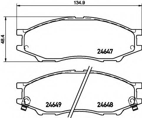 HELLA 8DB355020041 Комплект гальмівних колодок, дискове гальмо