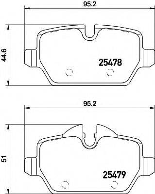 HELLA 8DB355020111 Комплект гальмівних колодок, дискове гальмо