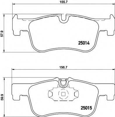 HELLA 8DB355020201 Комплект гальмівних колодок, дискове гальмо