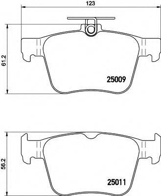 HELLA 8DB355020261 Комплект гальмівних колодок, дискове гальмо