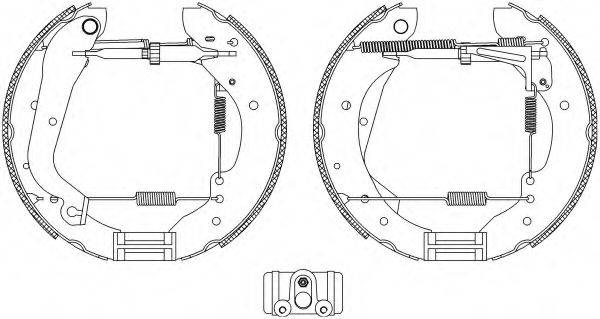 HELLA 8DB355004171 Комплект гальмівних колодок