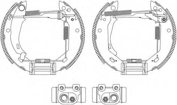 HELLA 8DB355003961 Комплект гальмівних колодок