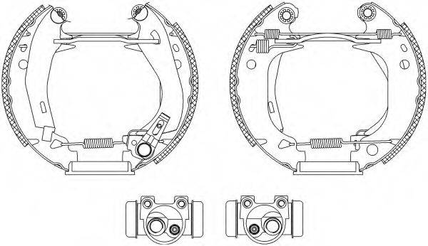 HELLA 8DB355003921 Комплект гальмівних колодок