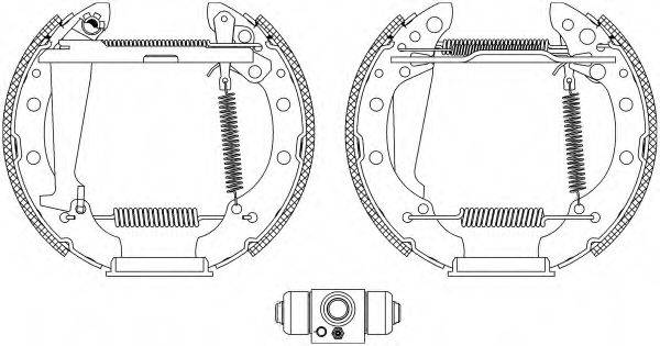 HELLA 8DB355004981 Комплект гальмівних колодок