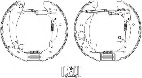 HELLA 8DB355004221 Комплект гальмівних колодок