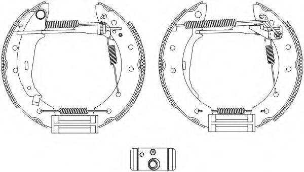 HELLA 8DB355005041 Комплект гальмівних колодок