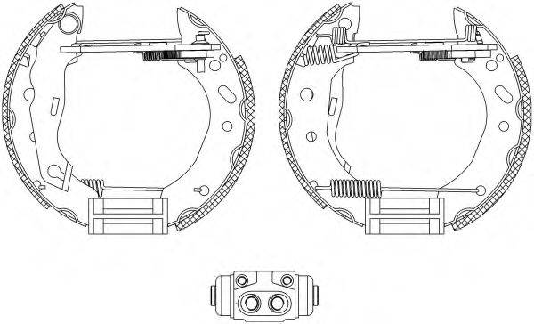 HELLA 8DB355004441 Комплект гальмівних колодок