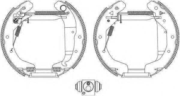 HELLA 8DB355022671 Комплект гальмівних колодок