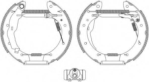 HELLA 8DB355004321 Комплект гальмівних колодок