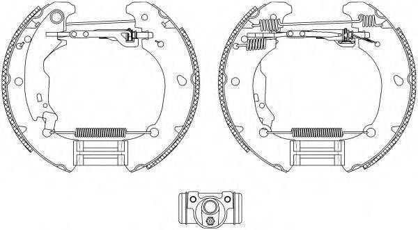 HELLA 8DB355004481 Комплект гальмівних колодок