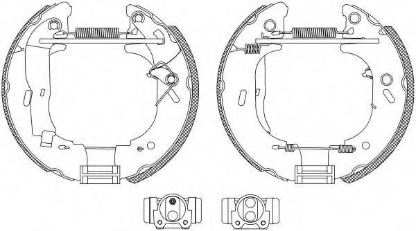 HELLA 8DB355004681 Комплект гальмівних колодок