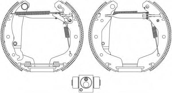 HELLA 8DB355005211 Комплект гальмівних колодок