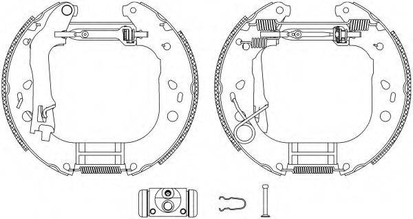 HELLA 8DB355004871 Комплект гальмівних колодок