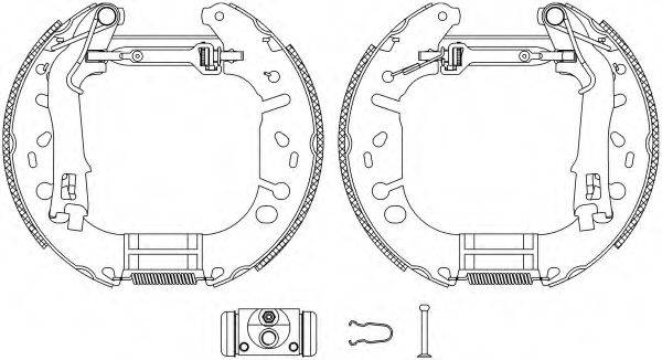 HELLA 8DB355005131 Комплект гальмівних колодок