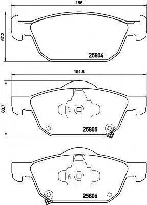 HELLA 8DB355021431 Комплект гальмівних колодок, дискове гальмо