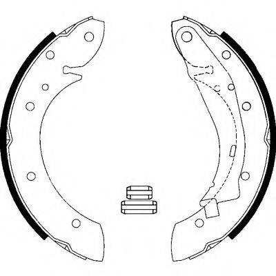 HELLA 8DB355001721 Комплект гальмівних колодок