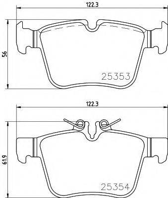 HELLA 8DB355021831 Комплект гальмівних колодок, дискове гальмо