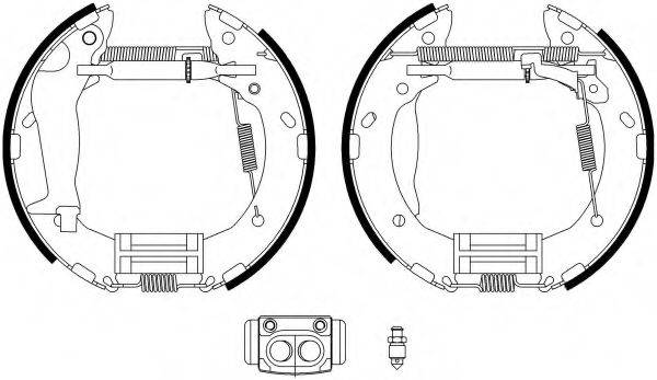 HELLA 8DB355022611 Комплект гальмівних колодок