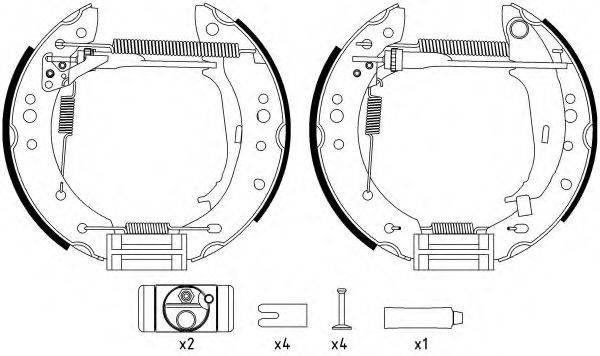 HELLA 8DB355022931 Комплект гальмівних колодок