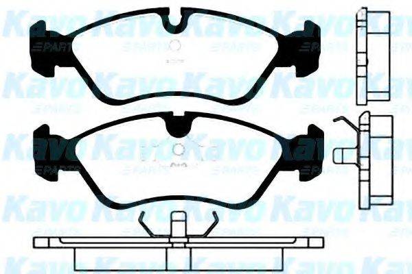 KAVO PARTS BP1001 Комплект гальмівних колодок, дискове гальмо