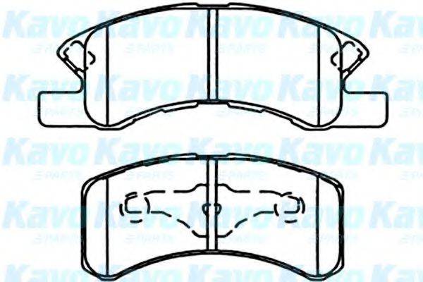 KAVO PARTS BP1514 Комплект гальмівних колодок, дискове гальмо