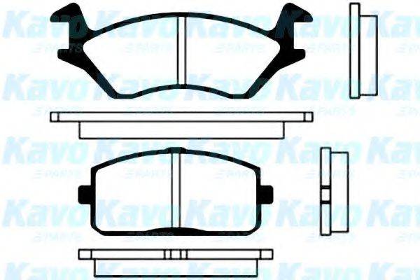 KAVO PARTS BP9002 Комплект гальмівних колодок, дискове гальмо