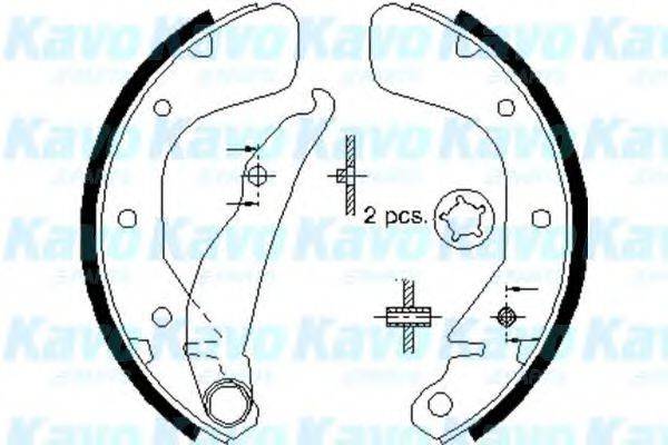 KAVO PARTS BS1402 Комплект гальмівних колодок