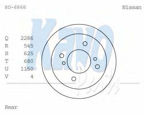 KAVO PARTS BD6866 Гальмівний барабан