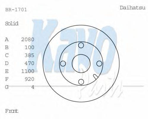 KAVO PARTS BR1701 гальмівний диск