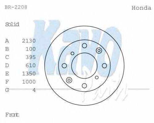 KAVO PARTS BR2208 гальмівний диск