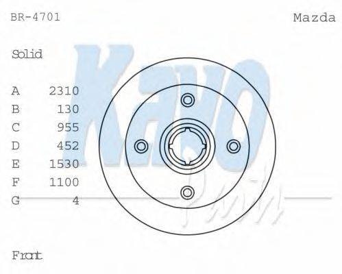 KAVO PARTS BR4701 гальмівний диск