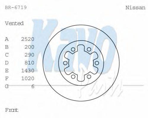 KAVO PARTS BR6719 гальмівний диск