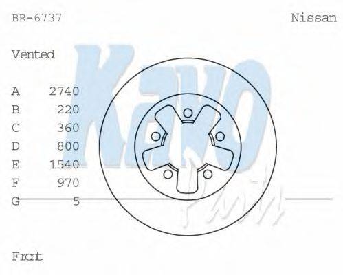 KAVO PARTS BR6737 гальмівний диск