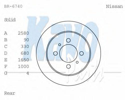 KAVO PARTS BR6740 гальмівний диск