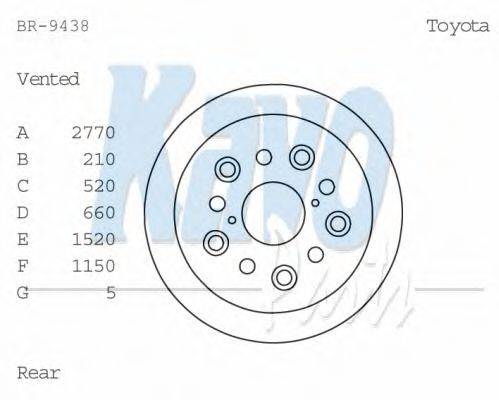 KAVO PARTS BR9438 гальмівний диск