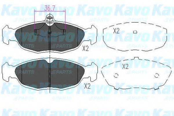 KAVO PARTS KBP1005 Комплект гальмівних колодок, дискове гальмо