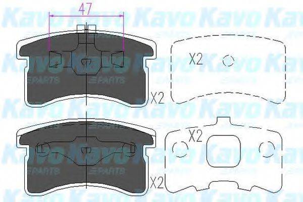 KAVO PARTS KBP1506 Комплект гальмівних колодок, дискове гальмо